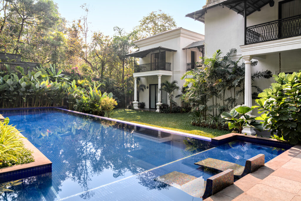 Luxurious lap pool at The Asavilas Assagao Estate I in North Goa